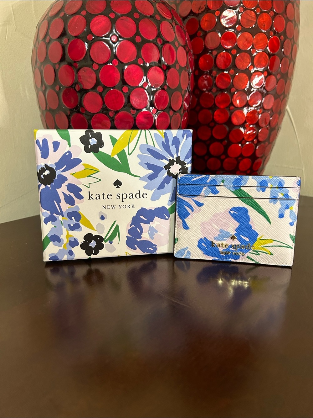 Kate Spade NIB Boxed Madison Floral Small Slim Card Holder